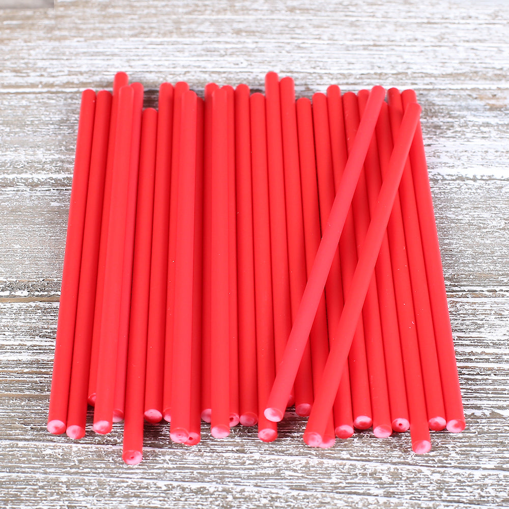 Bulk Red Lollipop Sticks: 4.5" | www.sprinklebeesweet.com