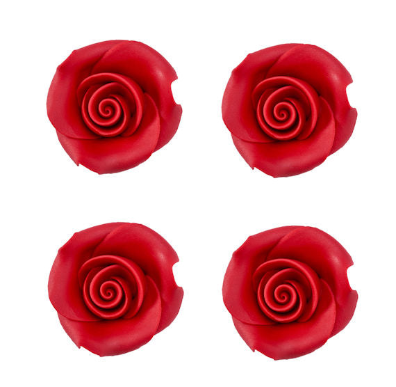 Edible Red Fondant Roses: 1.5" | www.sprinklebeesweet.com