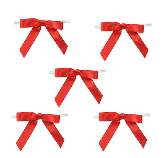 Red Bows with Ties: 2" | www.sprinklebeesweet.com