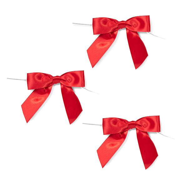 Red Bows with Ties: 3" | www.sprinklebeesweet.com