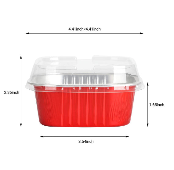 Square Snack Cake Pans with Lids: Red | www.sprinklebeesweet.com