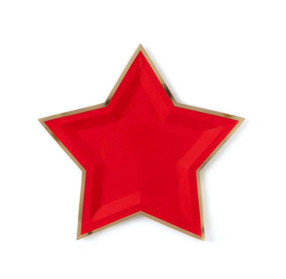 Red Star Shaped Plates | www.sprinklebeesweet.com