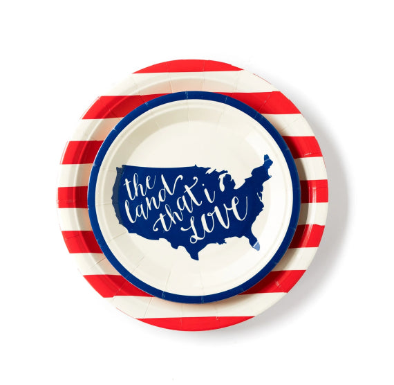 Red + White Striped Plates | www.sprinklebeesweet.com