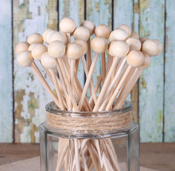 Wooden Rock Candy Sticks | www.sprinklebeesweet.com