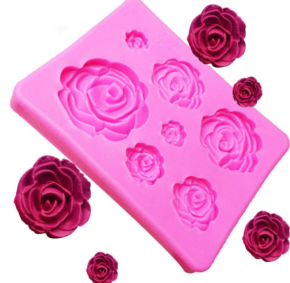 Rose Fondant Mold: Assorted | www.sprinklebeesweet.com