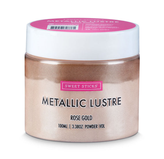 Metallic Rose Gold Luster Dust: Two Sizes Available | www.sprinklebeesweet.com