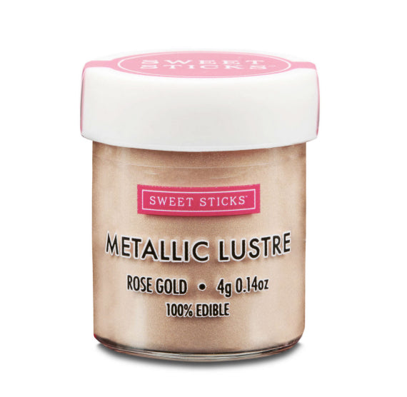 Metallic Rose Gold Luster Dust: Two Sizes Available | www.sprinklebeesweet.com
