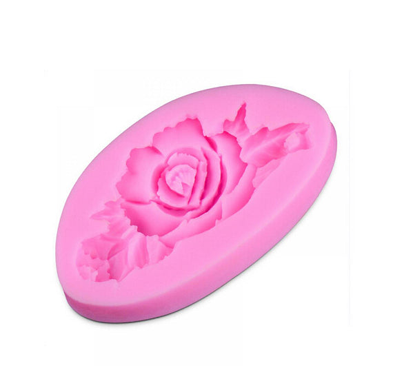 Fondant Mold: Rose with Leaves | www.sprinklebeesweet.com