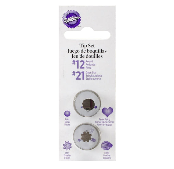 Wilton Small Frosting Tips: #12 Round & #21 Star | www.sprinklebeesweet.com