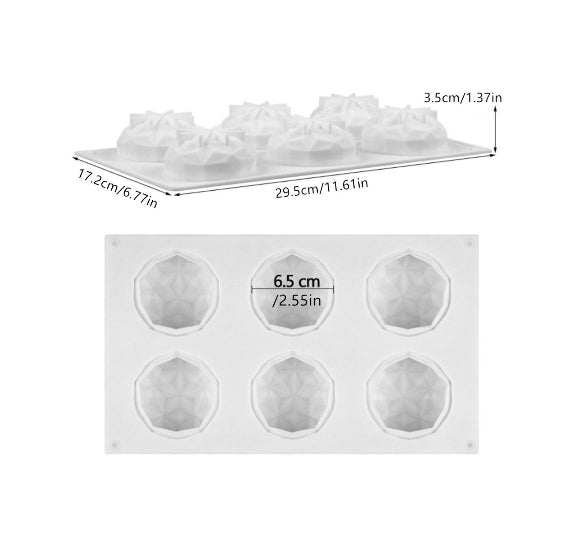Geometric Round Cake Gem Mold: Diamond Gem | www.sprinklebeesweet.com