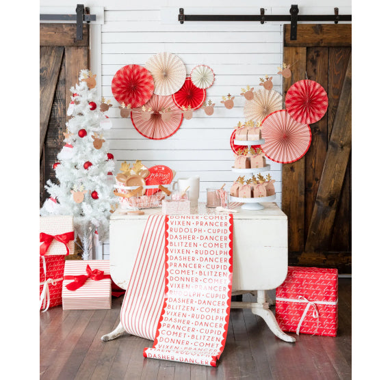 Reindeer Names Paper Table Runner | www.sprinklebeesweet.com