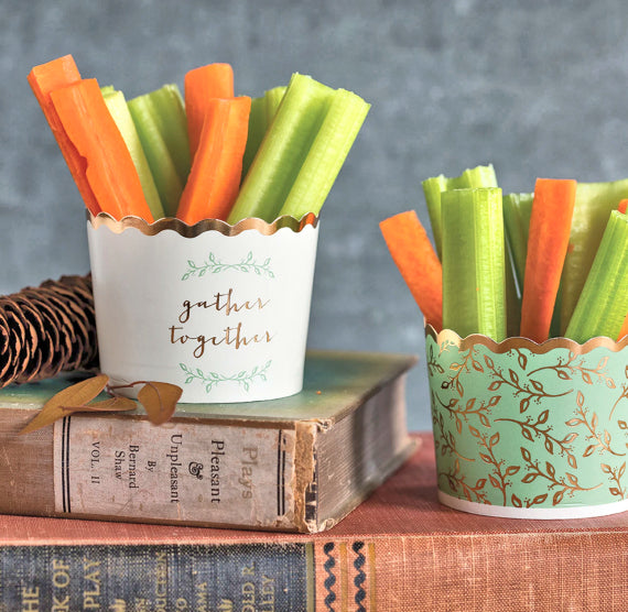 Fall Baking Cups: Sage Gather Together | www.sprinklebeesweet.com