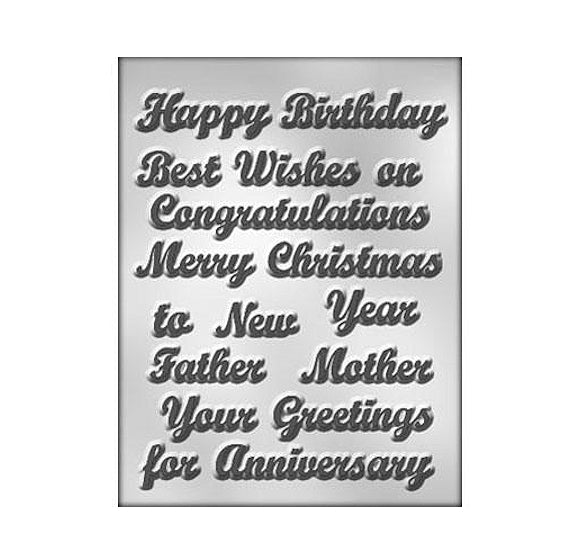 Sayings + Greetings Chocolate Mold | www.sprinklebeesweet.com