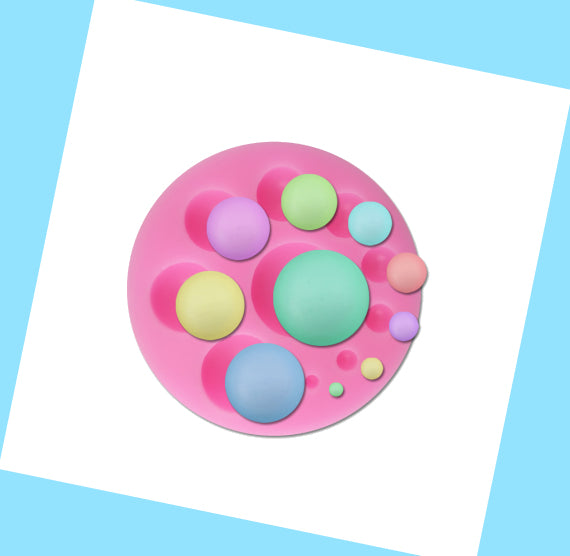 Half Sphere Fondant Mold: Assorted Sizes | www.sprinklebeesweet.com