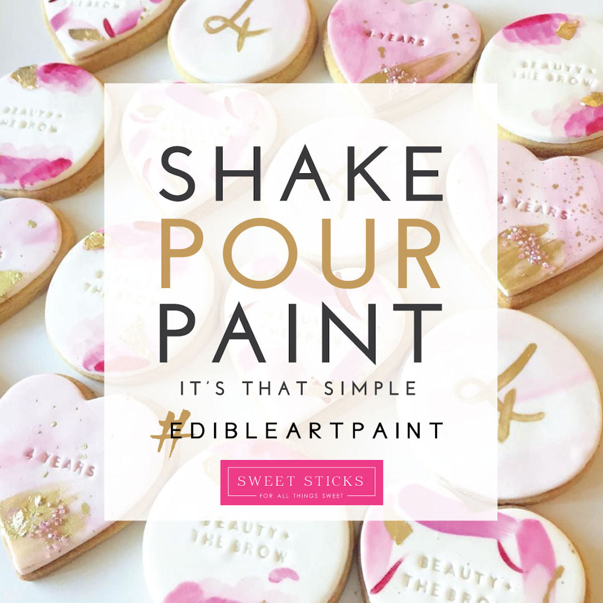 Metallic Charcoal Edible Art Paint | www.sprinklebeesweet.com