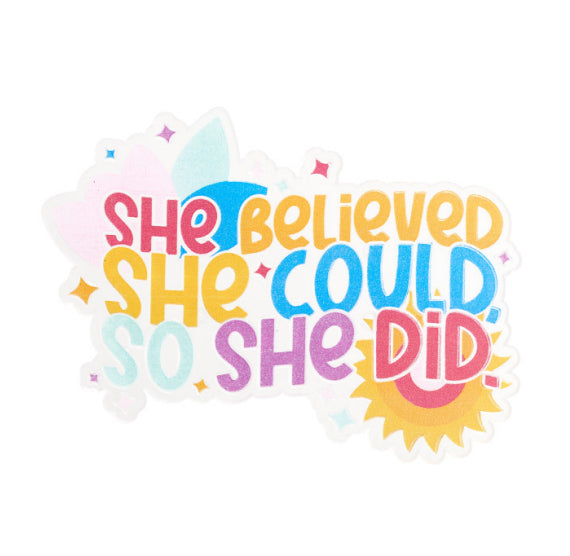Graduation Cake Topper: She Believed She Could | www.sprinklebeesweet.com