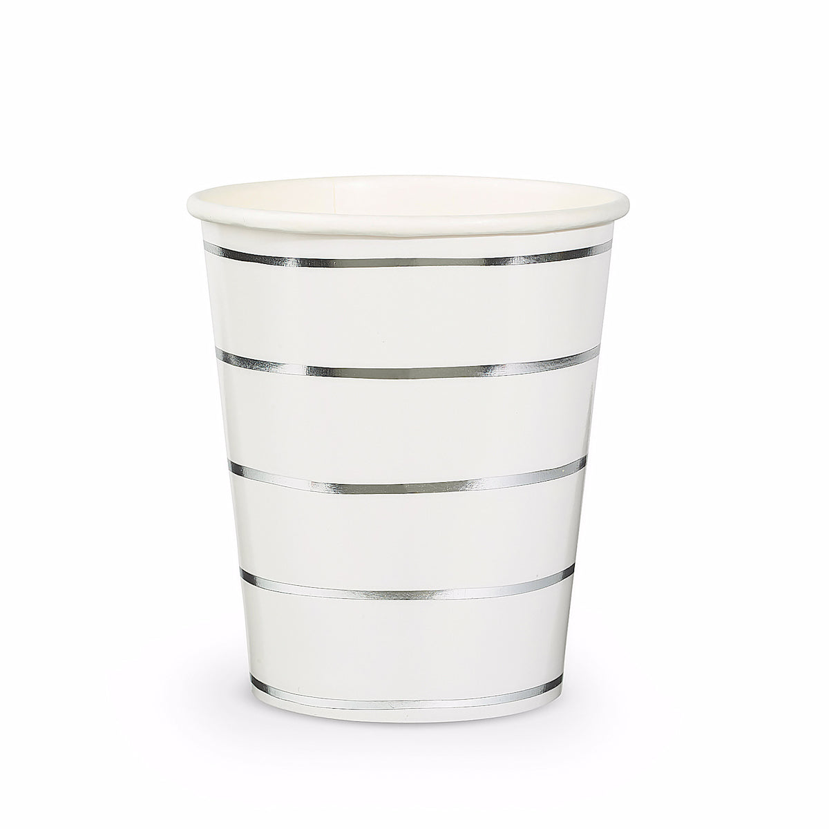Striped Silver Paper Cups | www.sprinklebeesweet.com