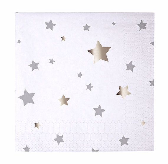 Small Silver Star Napkins | www.sprinklebeesweet.com