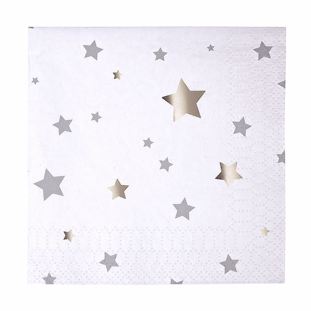 Small Silver Star Napkins | www.sprinklebeesweet.com