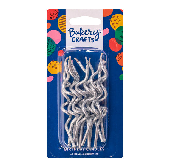 Metallic Silver Candles: Swirl | www.sprinklebeesweet.com