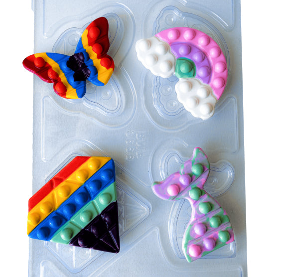 BWB Pop It Mold: 3666 Semi Pro with Rainbow | www.sprinklebeesweet.com