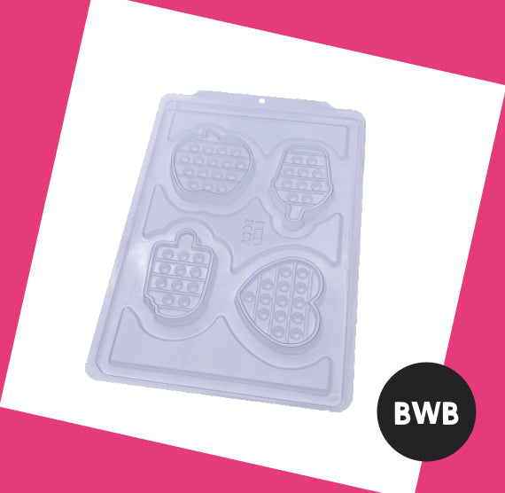 BWB Pop It Mold: 3667 Semi Pro with Heart | www.sprinklebeesweet.com