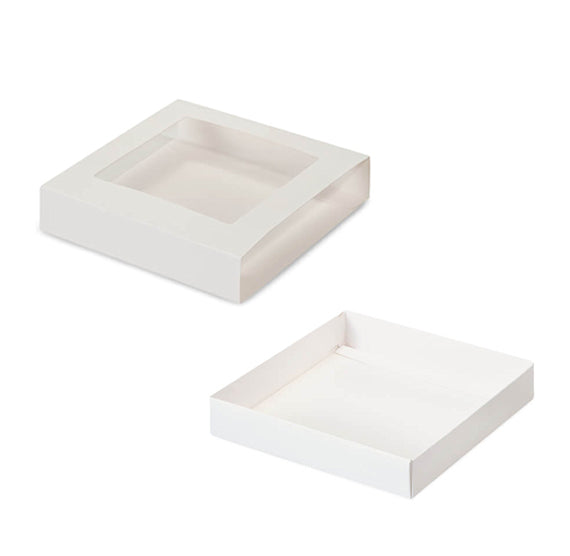 Slide Open White Candy Boxes: 5.5 x 5.5 X 1" | www.sprinklebeesweet.com