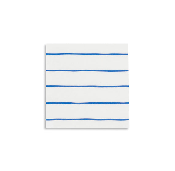 Striped Blue Cocktail Napkins | www.sprinklebeesweet.com