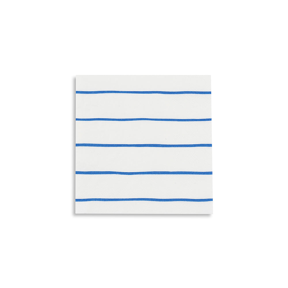 Striped Blue Cocktail Napkins | www.sprinklebeesweet.com