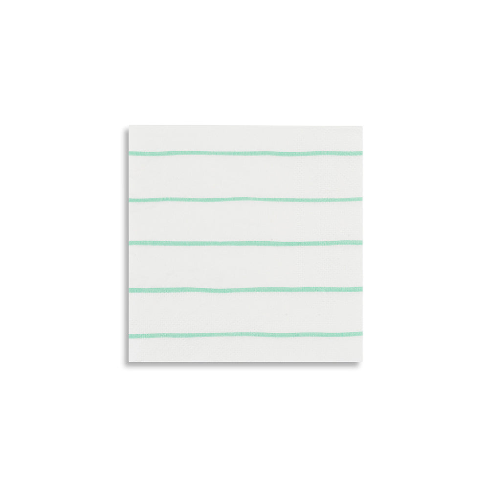 Striped Mint Cocktail Napkins | www.sprinklebeesweet.com