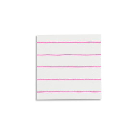 Striped Pink Cockail Napkins | www.sprinklebeesweet.com