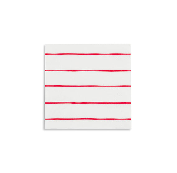 Striped Red Cocktail Napkins | www.sprinklebeesweet.com