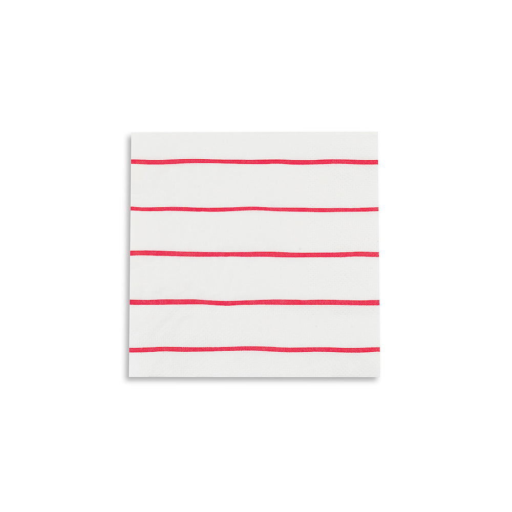 Striped Red Cocktail Napkins | www.sprinklebeesweet.com