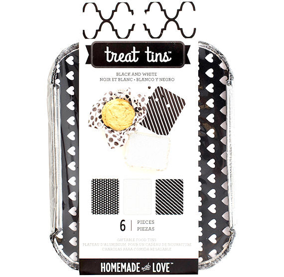 Small Black and White Treat Tins | www.sprinklebeesweet.com