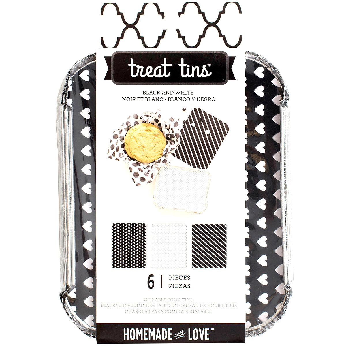 Small Black and White Treat Tins | www.sprinklebeesweet.com