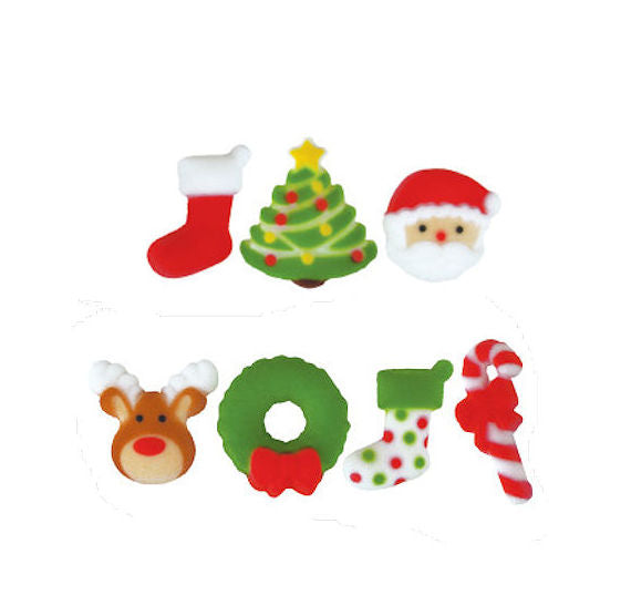 Christmas Sugar Toppers: Holly Jolly | www.sprinklebeesweet.com