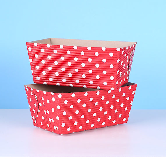 Small Loaf Pans: Red Polka Dot | www.sprinklebeesweet.com