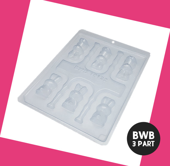 BWB 3 Part Mold: 10132 Mini Bunny | www.sprinklebeesweet.com