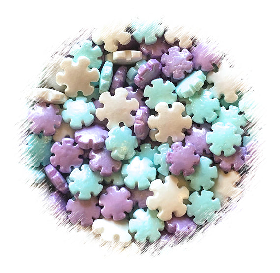 Shop Snowflake Candy Sprinkles: Snowflake Sprinkles, White Blue