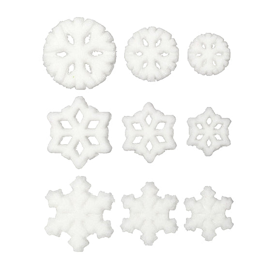 Assorted Snowflake Sugar Toppers | www.sprinklebeesweet.com