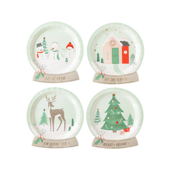 Snow Globe Shaped Plates | www.sprinklebeesweet.com