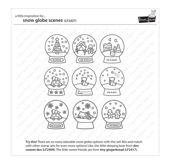 Lawn Fawn Clear Stamps: Snow Globe | www.sprinklebeesweet.com