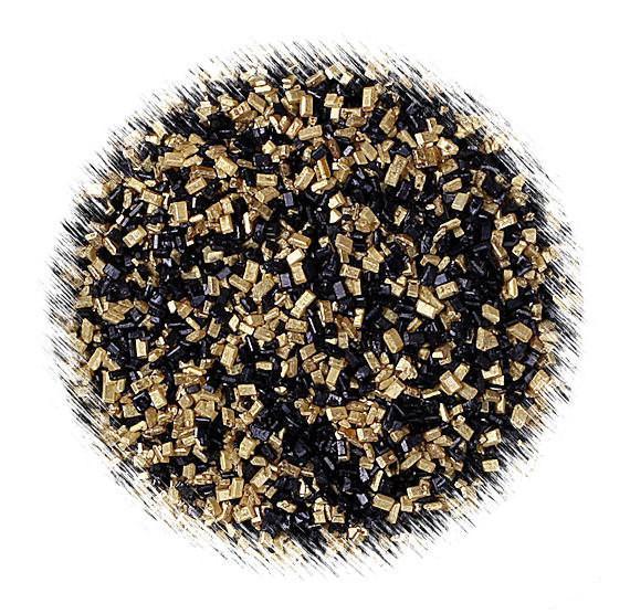 Black & Gold Sparkling Sugar | www.sprinklebeesweet.com