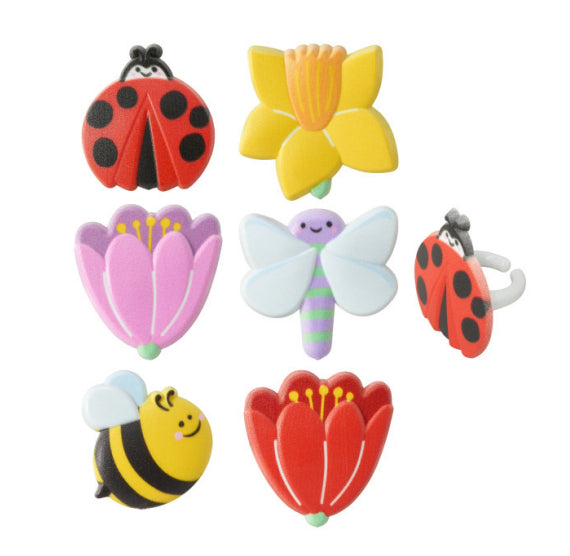 Hello Spring Cupcake Topper Rings | www.sprinklebeesweet.com