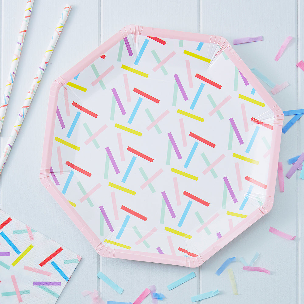Sprinkles Paper Plates: Pastel | www.sprinklebeesweet.com