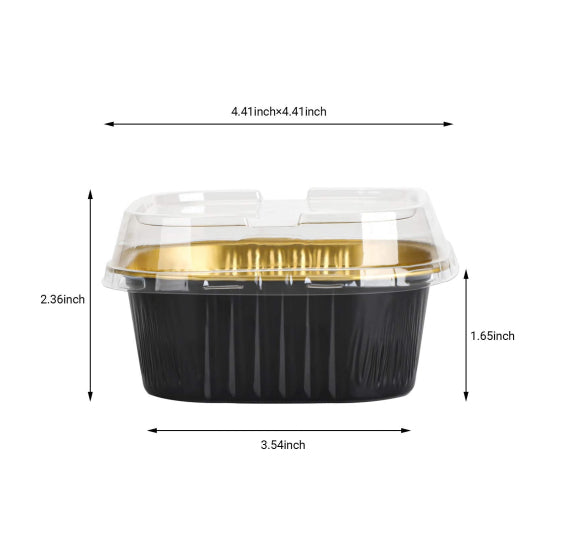 Square Snack Cake Pans with Lids: Black | www.sprinklebeesweet.com