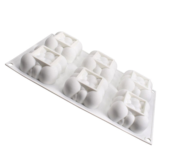 Square Cake Gem Mold: Bubble | www.sprinklebeesweet.com