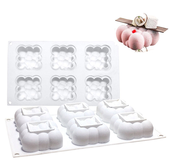Square Cake Gem Mold: Bubble | www.sprinklebeesweet.com