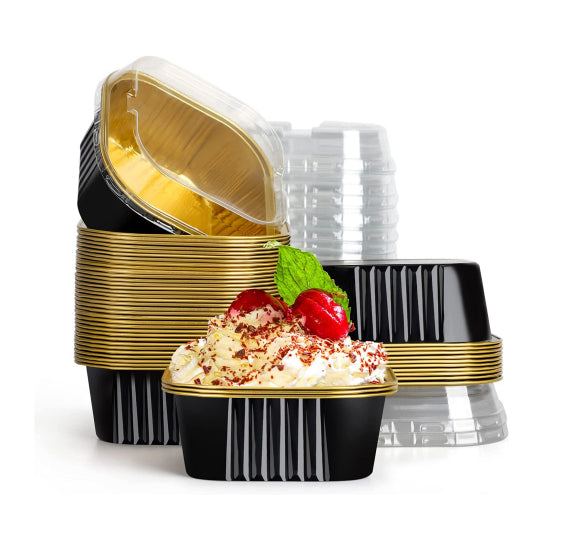 Square Snack Cake Pans with Lids: Black | www.sprinklebeesweet.com