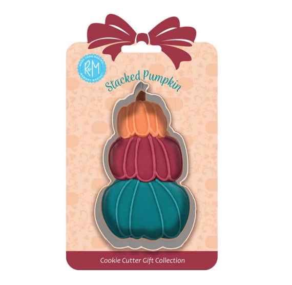 Carded Stacked Pumpkins Cookie Cutter | www.sprinklebeesweet.com